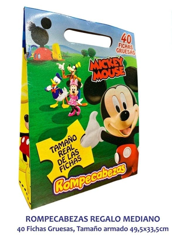 Tienda encarGO! Material Didáctico Rompecabezas  Mickey Mouse Didácticos para niños X 2 unidades (Puedes escoger entre Rompecabezas, Juego de Memoria. Loterías y Dominó)